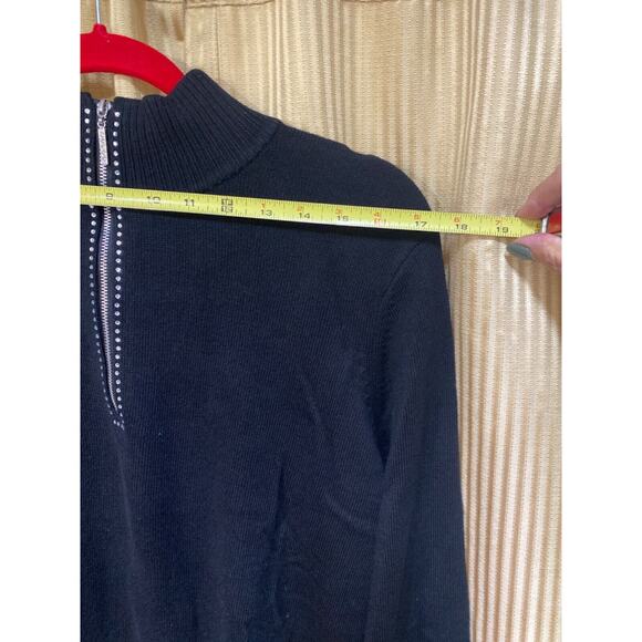Weekends by Chicos black sweater size 3 - Picture 6 of 7